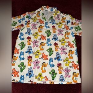 Rare unique shirt Simpsons and carebear collaboration Hawaiian  shirt adult L